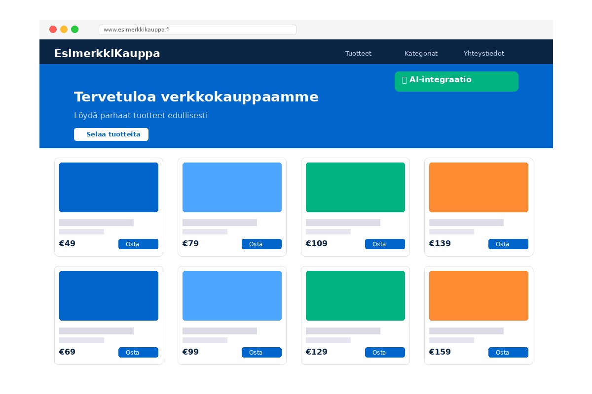 Räätälöity verkkokauppa