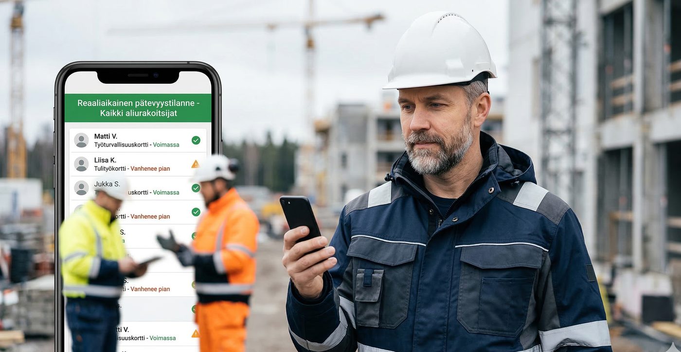 Pätevyysvahti-hallintapaneeli näyttää pätevyyksien tilan liikennevaloin